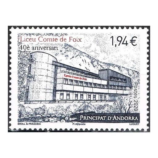 [C0093#] Andorra 2020 [SLL] 40 Aniversario del instituto de Comte de Foix (MNH)