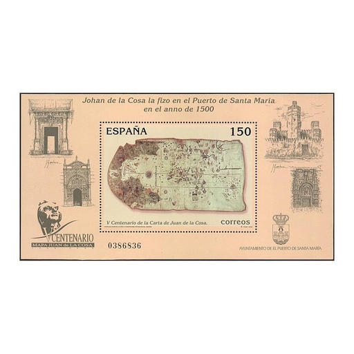 [C2644#] España 2000 [SLL] HB V Centenario de la carta de Juan de la Cosa (MNH)