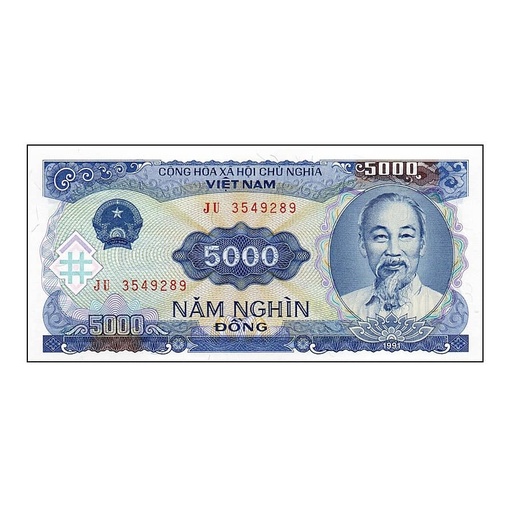 [C2766#] Vietnam 1991 [BLL] 5,000 Đồng. Ho Chi Minh (SC)