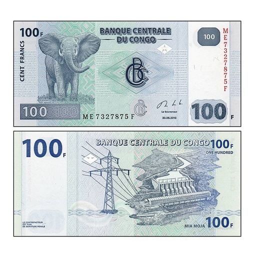 [C2768#] Congo 2013 [BLL] 100 francos. Elefante (SC)