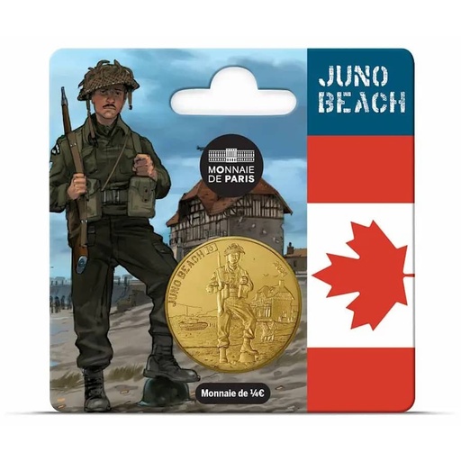 [C2564.1#] Francia 2024 [MND] 1/4 €. 80 aniversario del Día D - Juno Beach (SC)