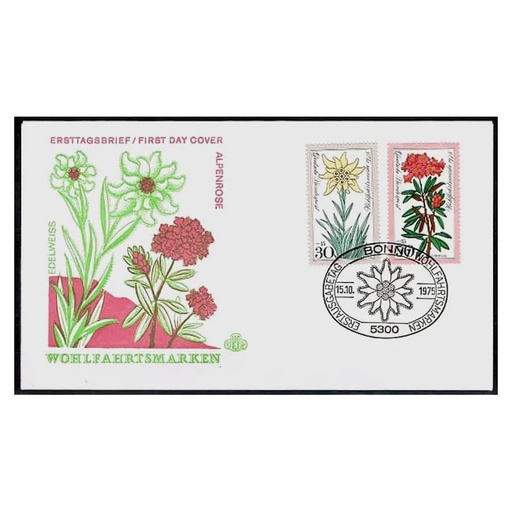 [C0105#] Alemania 1975 [FDC] Flores alpinas I (N)