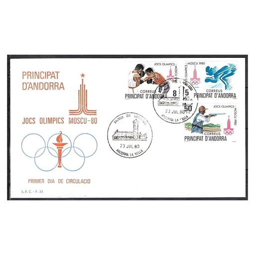 [C0151#] Andorra 1980 [FDC] Serie Juegos Olímpicos de Moscú (N)