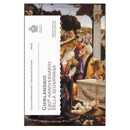 [D0302#] San Marino 2024 [MND] 2€. Ghirlandaio (FDC)