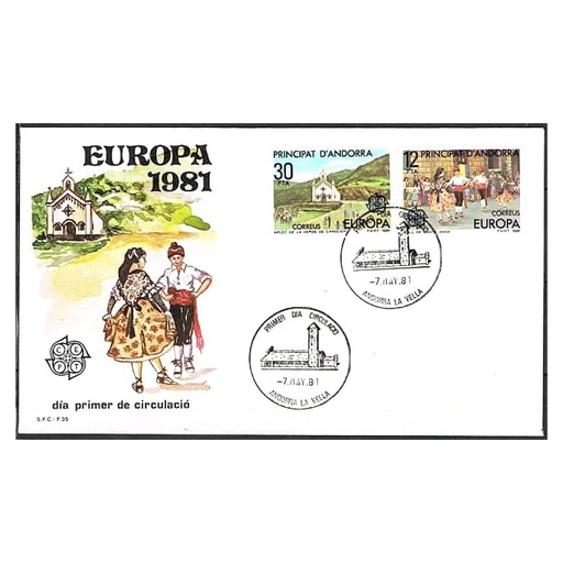 [C0153#] Andorra 1981 [FDC] Serie Europa. Folklore (N)
