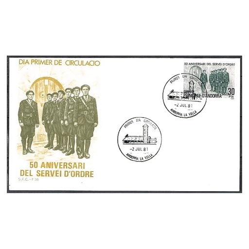 [C0154#] Andorra 1981 [FDC] L Aniversario creación de la milicia popular (N)