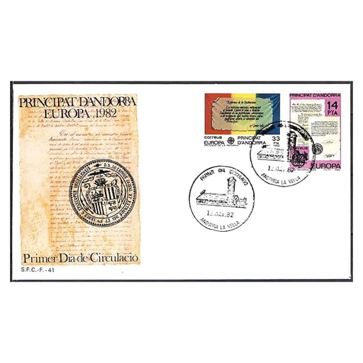 [C0160#] Andorra 1982 [FDC] Serie Europa: Acontecimientos históricos (N)