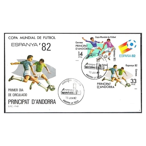 [C0161#] Andorra 1982 [FDC] Serie Campeonato Mundial de Fútbol. ESPAÑA 82 (N)