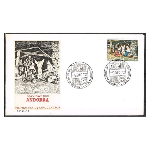 [C0162#] Andorra 1972 [FDC] Navidad (N)