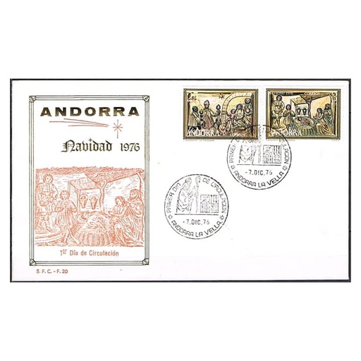 [C0166#] Andorra 1976 [FDC] Serie Navidad (N)
