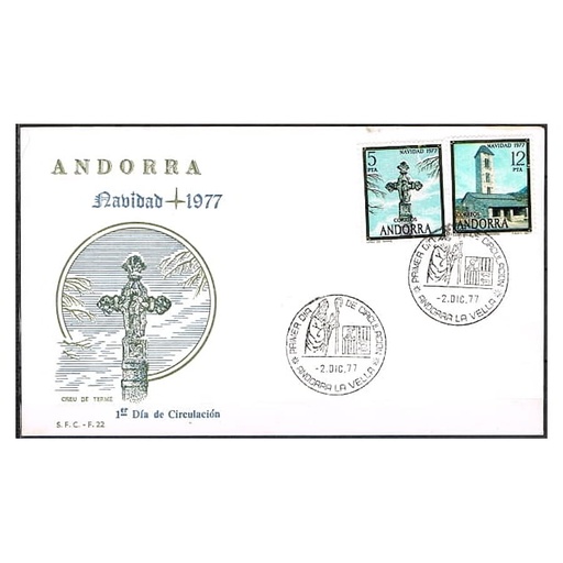 [C0168#] Andorra 1977 [FDC] Serie Navidad (N)
