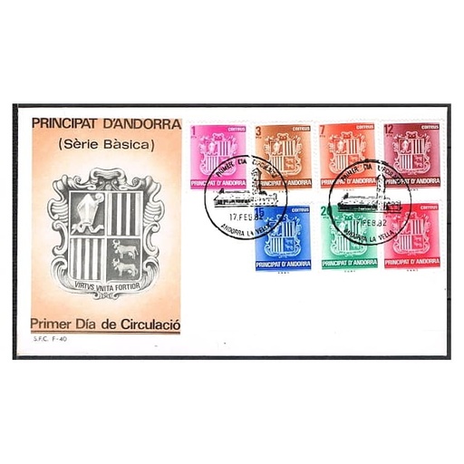 [C0176#] Andorra 1982 [FDC] Serie Básica. Escudo (N)