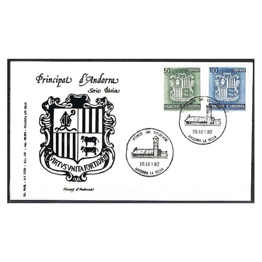 [C0178#] Andorra 1982 [FDC] Serie Básica. Escudo II (N)