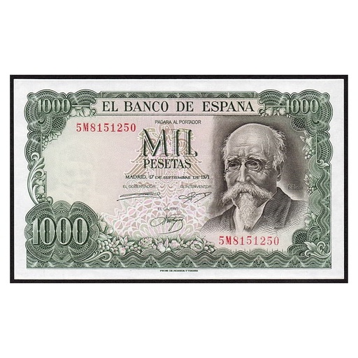 [C2461#] España 1971 [BLL] 1.000 pesetas. Estado Español. José Echegaray (SC)