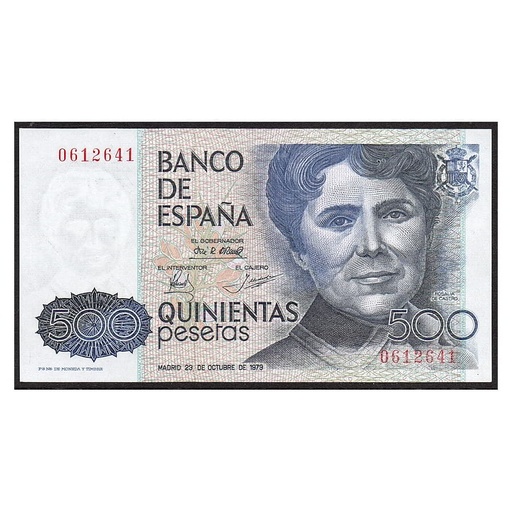 [C2473#] España 1979 [BLL] 500 pesetas. Juan Carlos I. Rosalía de Castro (SC)