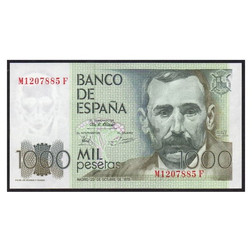 [C2567#] España 1979 [BLL] 1.000 pesetas. Juan Carlos I. Benito Pérez Galdós (SC)