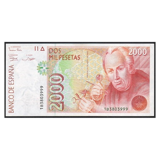[C0030#] España 1992 [BLL] 2.000 pesetas. Juan Carlos I. José Celestino Mutis (SC-)