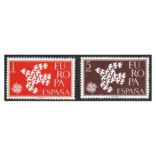 [B0961#] España 1961 [SLL] Serie Europa. Palomas (MNH)