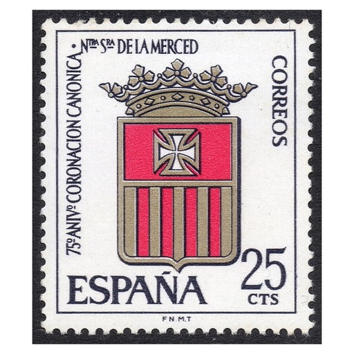 [B0973#] España 1963 [SLL] Coronación de Ntra. Sra. de la Merced. 25 cts (MNH)