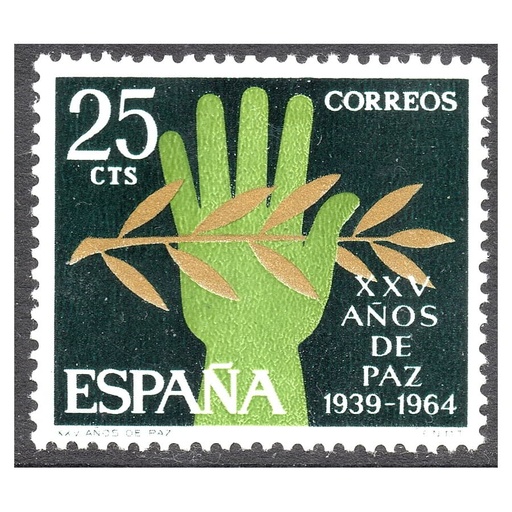 [B1025#] España 1964 [SLL] XXV Años de Paz. 25 cts (MNH)