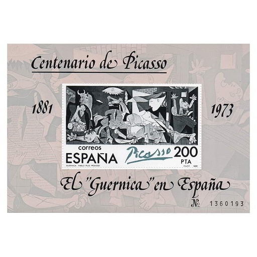 [C2480#] España 1981 [SLL] HB El Guernica en España II (MNH)