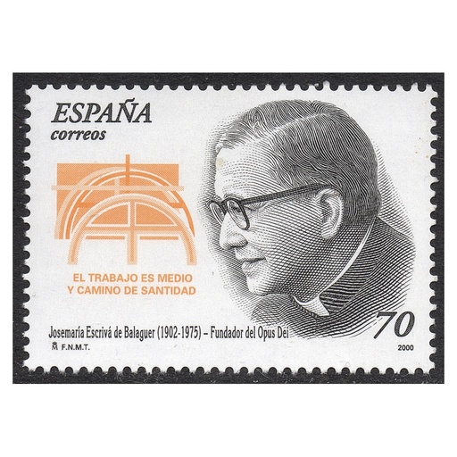 [C2520#] España 2000 [SLL] Josemaría Escrivá de Balaguer (MNH)