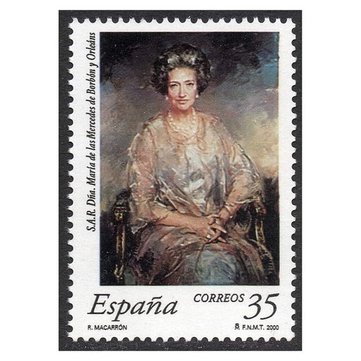 [C2577#] España 2000 [SLL] María de las Mercedes de Borbón y Orleans (MNH)