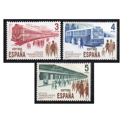 [D0310#] España 1980 [SLL] Serie Transportes colectivos (MNH)