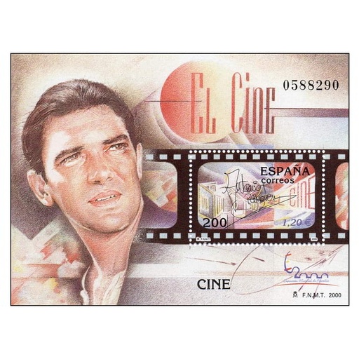 [C2648#] España 2000 [SLL] HB Exposición España 2000. Antonio Banderas (MNH)
