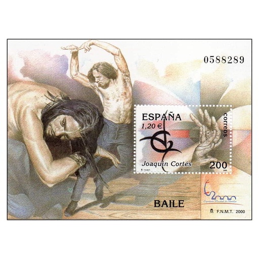 [C2654#] España 2000 [SLL] HB Exposición España 2000. Joaquín Cortés (MNH)