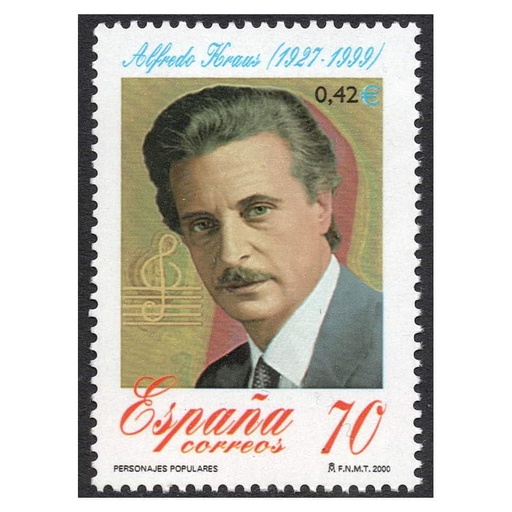 [C3768#] España 2000 [SLL] Personajes. Alfredo Kraus (MNH)