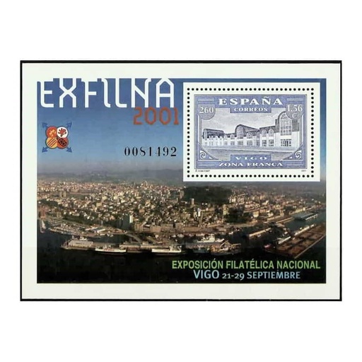 [C2687#] España 2001 [SLL] HB Exfilna 2001. Vigo (MNH)