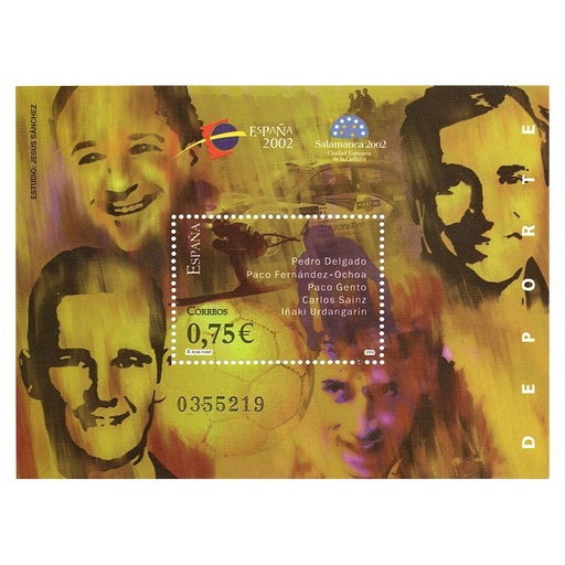 [C2732#] España 2002 [SLL] HB Expo Filatelia juvenil. Deportes (MNH)