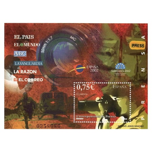 [C2775#] España 2002 [SLL] HB Expo Filatelia juvenil. Periodistas (MNH)