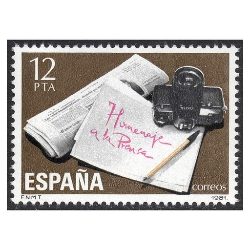 [D0320#] España 1981 [SLL] Homenaje a la Prensa. 12 pts (MNH)