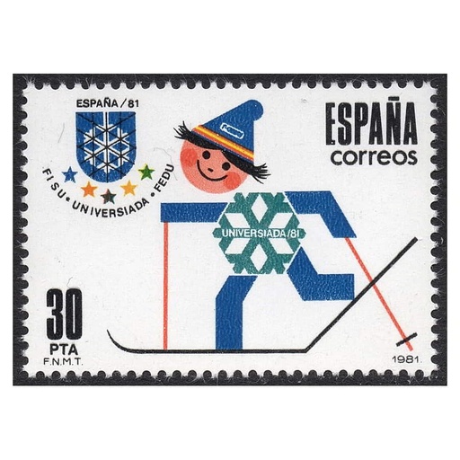 [D0322#] España 1981 [SLL] Juegos Mundiales de Invierno. 30 pts (MNH)