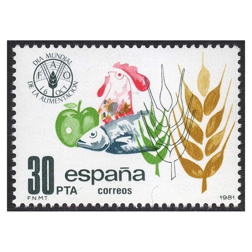[D0326#] España 1981 [SLL] Día mundial de la Alimentación. FAO (MNH)