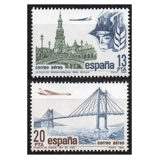 [D0327#] España 1981 [SLL] Serie Correo Aéreo (MNH)