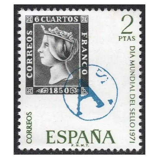 [D0332#] España 1971 [SLL] Día Mundial del Sello 1971 (MNH)