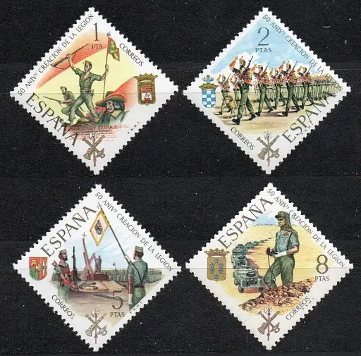 [D0335#] España 1971 [SLL] Serie 50 Aniversario creación de la Legión (MNH)