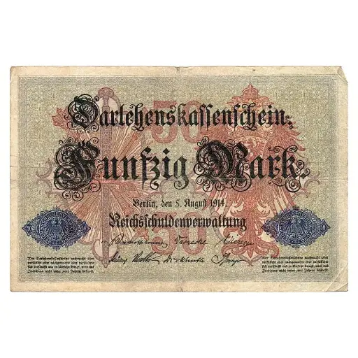 [C2814#] Alemania 1914 [BLL] 50 marcos. Darlehenskassenschein (BC-)