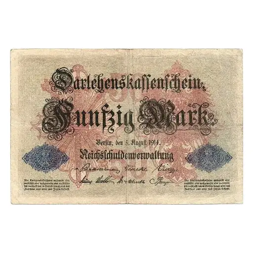 [C2818#] Alemania 1914 [BLL] 50 marcos. Darlehenskassenschein (EBC)
