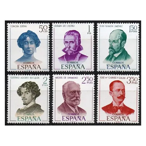 [C2844#] España 1970 [SLL] Serie Literatos españoles (MNH)