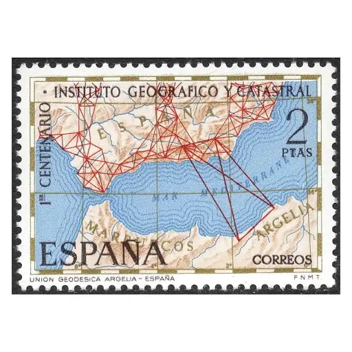 [C2845#] España 1970 [SLL] Centenario Instituto Geográfico y Catastral (MNH)