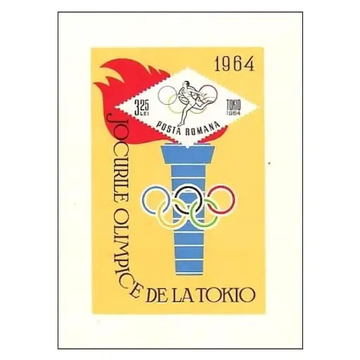 [C0196#] Rumanía 1964 [SLL] HB Juegos Olímpicos. Tokio (MNH)
