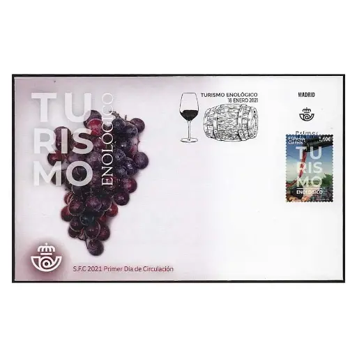 [C0206#] España 2021 [FDC] Turismo: Enológico (N)