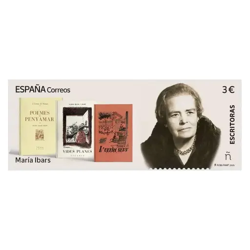 [C2850#] España 2025 [SLL] Escritoras. María Ibars (MNH)