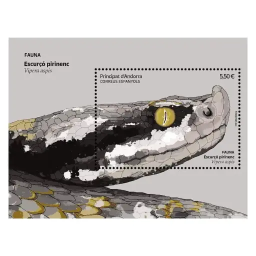 [C2866#] Andorra 2024 [SLL] HB Fauna. Áspid del Pirineo (MNH)