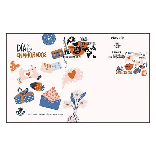 [C0211#] España 2021 [FDC] 14 de febrero. Día de los enamorados (N)
