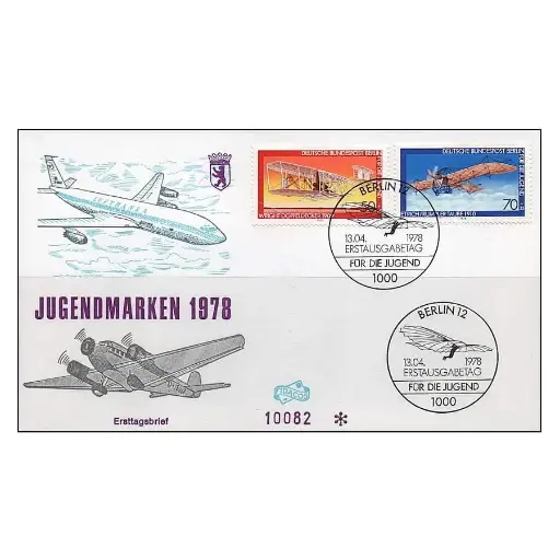 [C0220#] Berlín 1978 [FDC] Serie Pro-Juventud. Aviación (N)